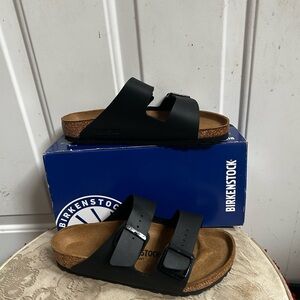 Birkenstock Black Arizona Style Two-Strap Sandals Sz 39